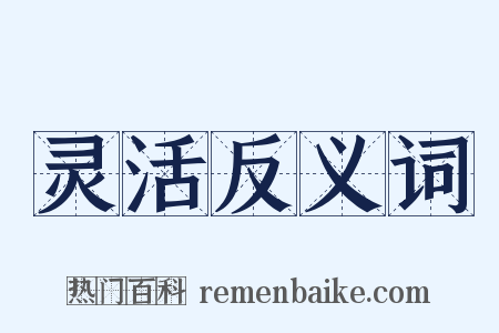 灵活反义词是什么意思的图片